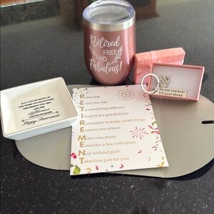 Retired and Fabulous Pink Tumbler Gift Set